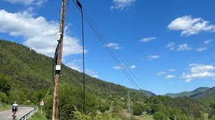 Cable tallat a la zona de Llaés