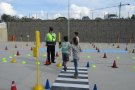 L'alumnat del Fabra i de la Serreta estrena el parc infantil de trànsit