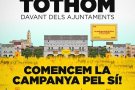 Concentracions davant els ajuntaments a les 7 de la tarda per iniciar la campanya del SÍ