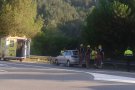 Un ciclista i un motorista resulten ferits en dos accidents a la N-260 