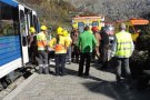 Simulacre d'accident al túnel del Roc del Dui al Cremallera de Núria