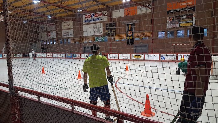 L'entrenament d'aquest dimarts al pavelló municipal