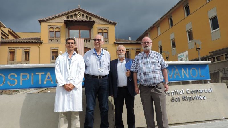 Jaume Heredia, Antoni Radovan, Miquel Carreras i Joan Grané aquest matí a Campdevànol