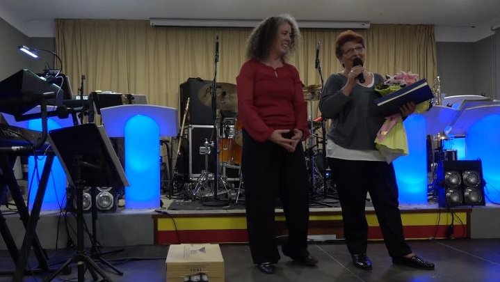 Moment de la proclamació d'Anna Garrigolas com a setcasina de l'any