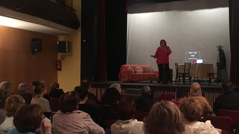 La xerrada a Ribes de Freser va tenir lloc al teatre