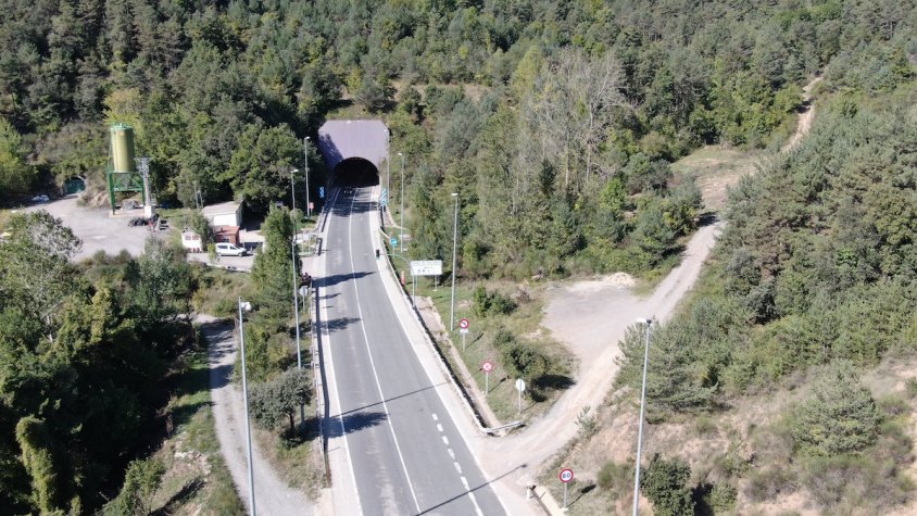 L'entrada del túnel de Collabós, per la banda garrotxina