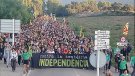 Segona jornada de Marxa per la Llibertat amb presència ripollesa