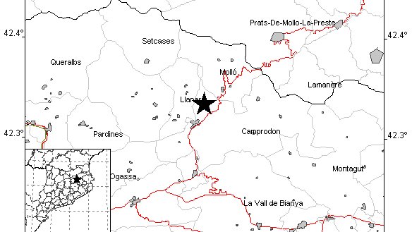 Gràfic del sisme registrat aquesta matinada