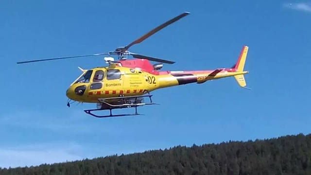 L'Helicòpter dels GRAE ha participat en el rescat