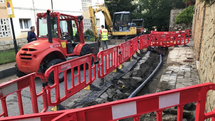 Estat actual de les obres al carrer Fontalba