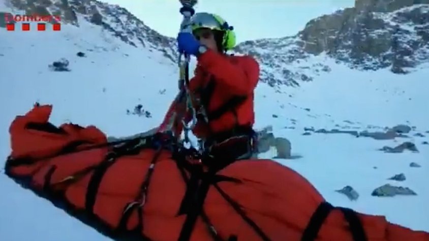 Un instant del vídeo del rescat a Setcases