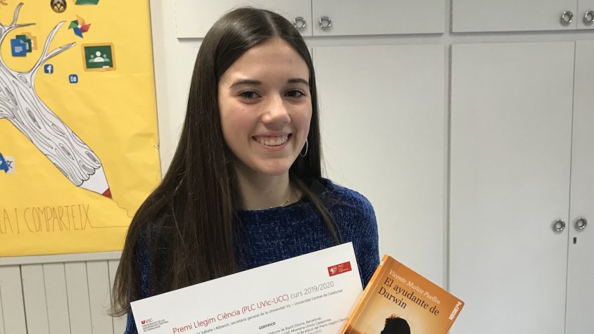 Mariona Fernández, alumna de 4t d'ESO de l'escola Vedruna de Ripoll