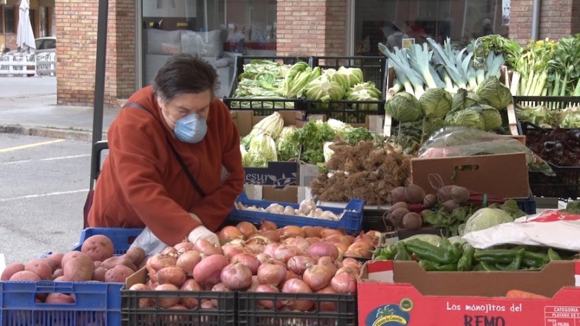 Les mesures de prevenció al mercat de dimecres a Ripoll
