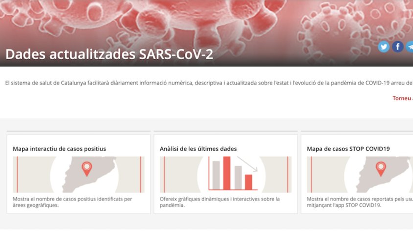 Tothom pot consultar les dades actualitzades a través del nou web