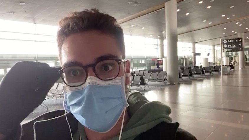 Eudald Franquesa, des de l'aeroport de Bogotá