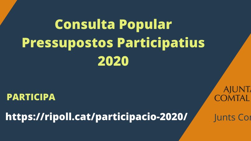 Es pot participar fins al 7 de maig a la consulta virtual