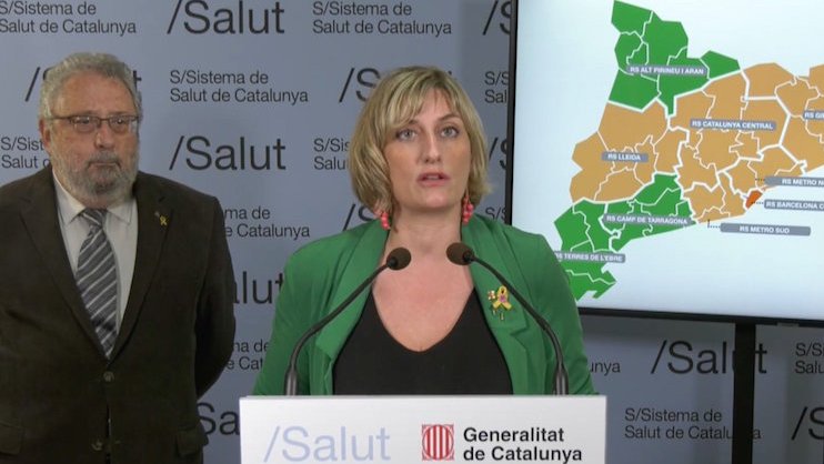 La consellera Alba Vergés, en roda de premsa aquesta tarda