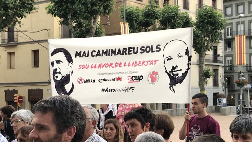 Jordi Hostench i Oriol Escarrà van rebre suport i escalf aquest dijous a Ripoll