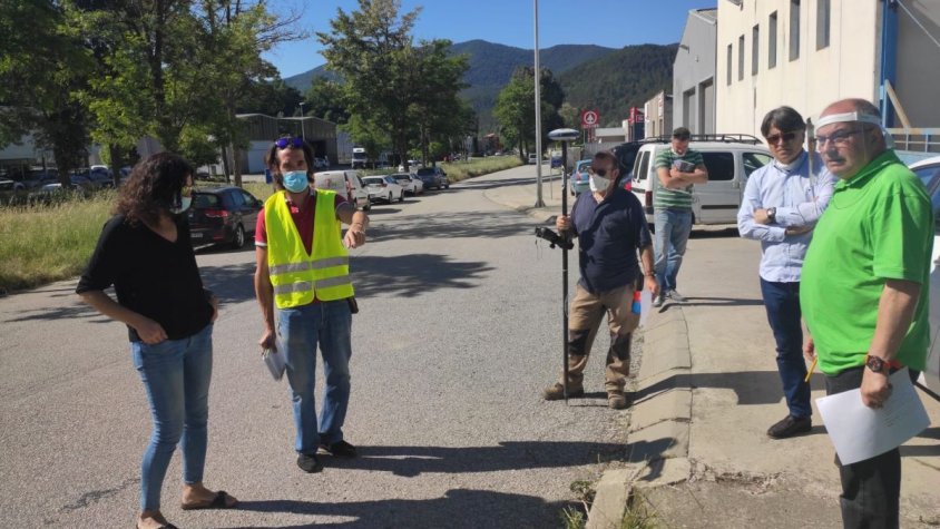 Visita de l'empresa que ha d'executar el tram de la Via Verda a la zona