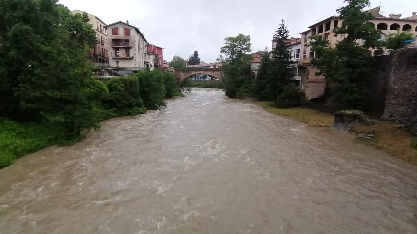 El riu Freser ha vist augmentat el seu cabal durant aquest diumenge