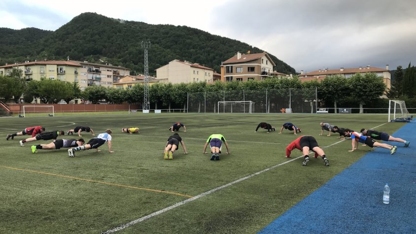 Primer entrenament post-confinament del GB Ripollès