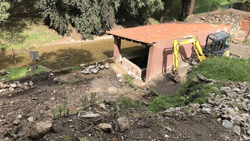 Obres a la zona de la Font d'en Roca i el Triquet