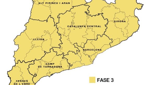 Totes les regions sanitàries en fase 3