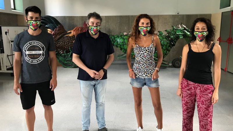 La presentació de les mascaretes juvenils ha tingut lloc a 'El Galliner'