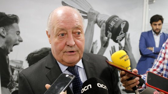 El president de la Federació Catalana de Futbol, Joan Soteras