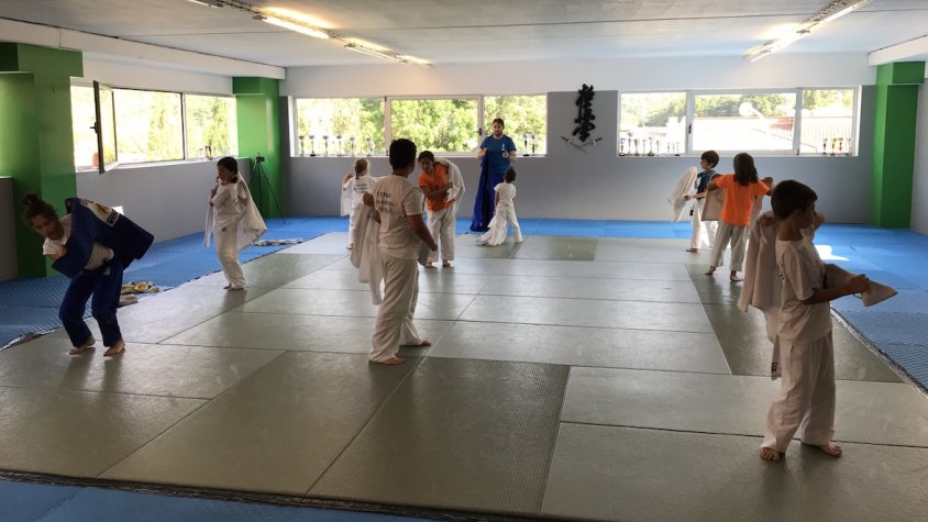 Un entrenament dels més menuts del Judo Ripoll