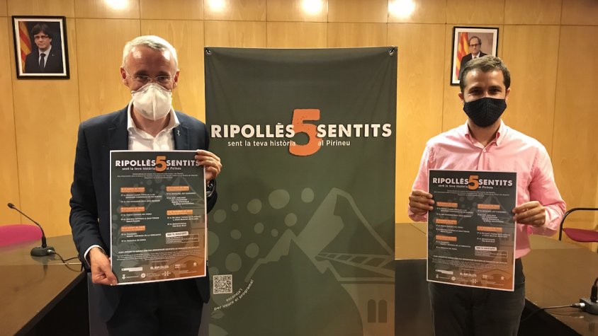 Albert Piñeira i Joaquim Colomer presentant el cicle