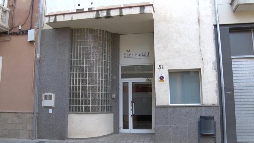 L'entrada de la residència Sant Eudald, que tancarà aquest 30 d'agost