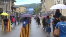 Gairebé 200 persones participen a la concentració independentista de la Diada