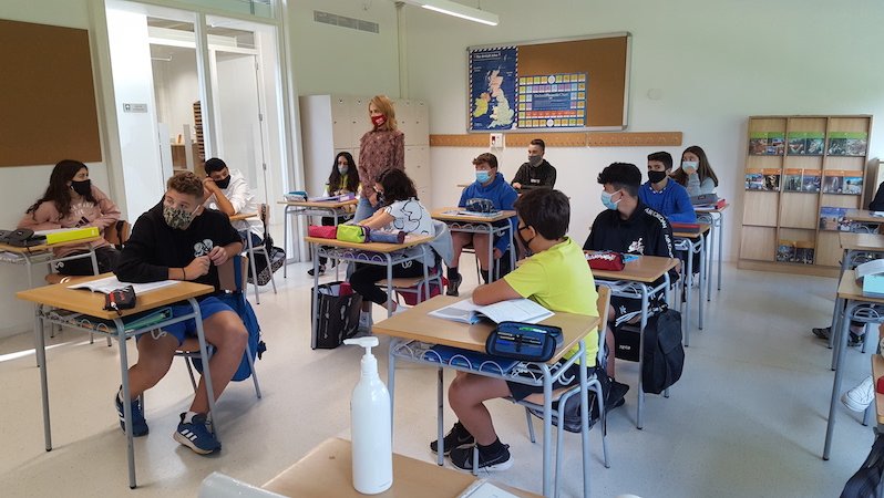 Un dels grups classe estables que ha format l'Institut Escola Mestre Andreu per aquest curs 2020/21