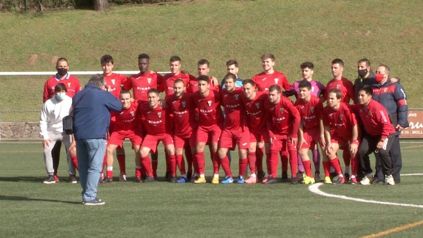 Foto de la plantilla de la UE Camprodon abans del partit