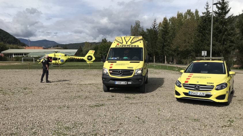 La persona afectada traslladada amb helicòpter des de Ripoll