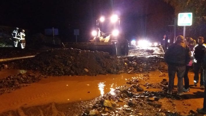 Carretera tallada a Vilallonga de Ter