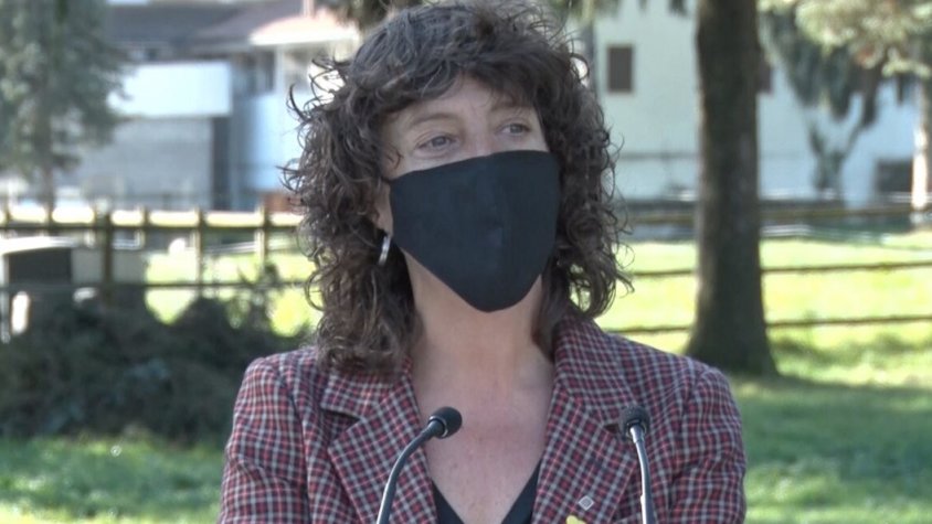 Teresa Jordà en un acte la setmana passada a Ripoll