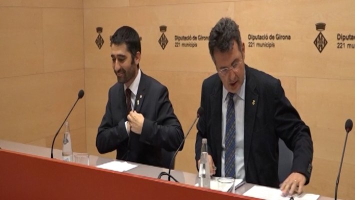 El Conseller de Polítiques Digitals, Jordi Puigneró, i el president de la Diputació de Girona, Miquel Noguer, han presentant l'acord aquest mes de novembre