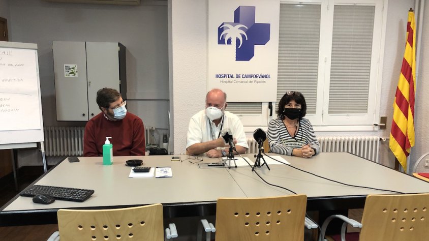La roda de premsa d'aquest dimecres, on s'han exposat les mesures a seguir a partir d'ara