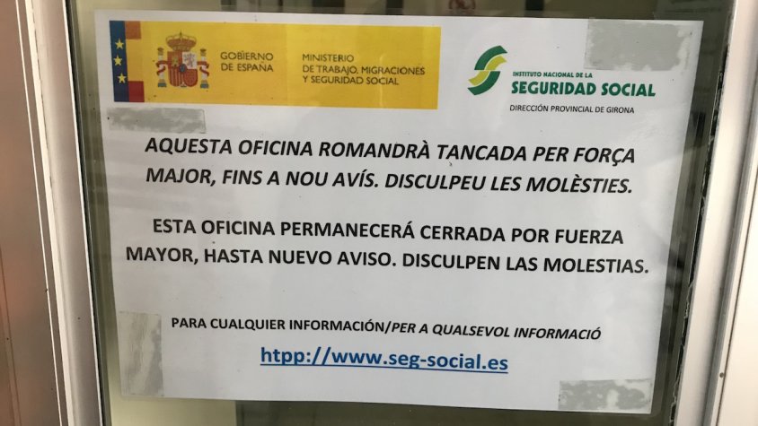 Per al moment, l'oficina de Ripoll es troba tancada per «força major»