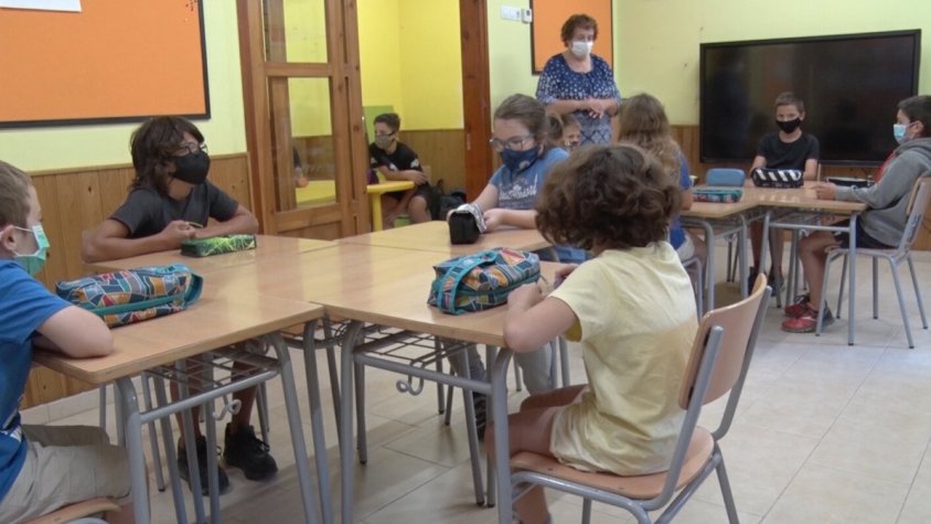 Una classe del 1r trimestre a l'escola d'Ogassa