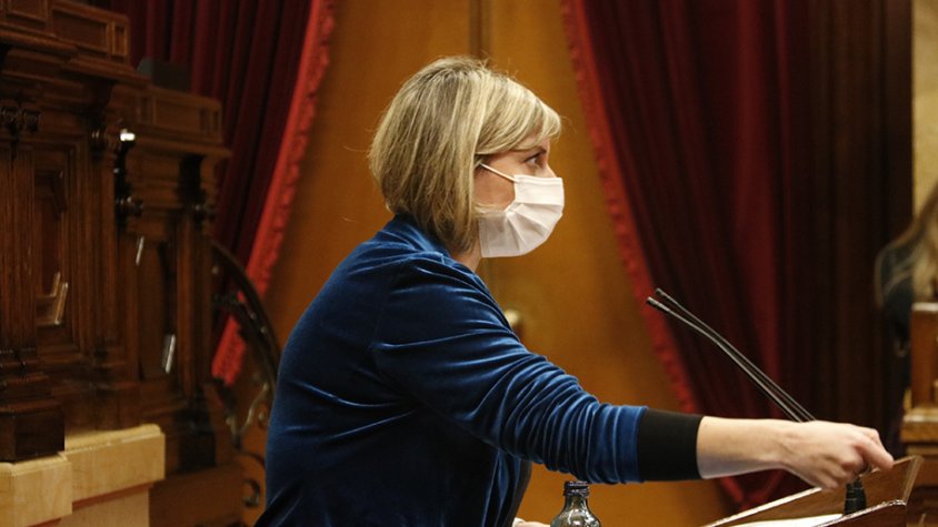 Alba Vergés, consellera de Salut, en una intervenció aquest desembre
