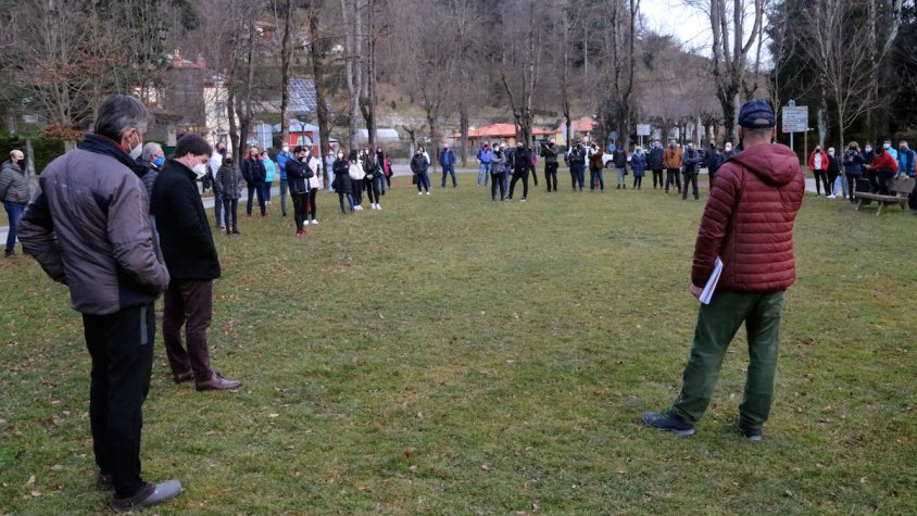 Concentració al passeig Maristany de Camprodon