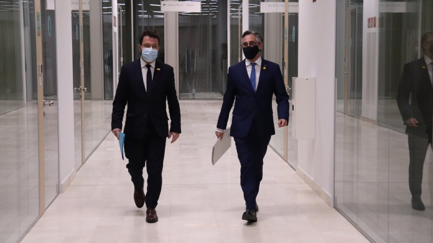 Pere Aragonès i Ramon Tremosa, ahir