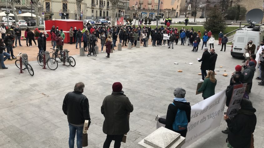 Unes 130 persones han participat de la manifestació