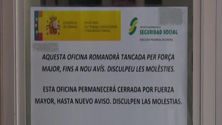 Oficina tancada per causa de força major