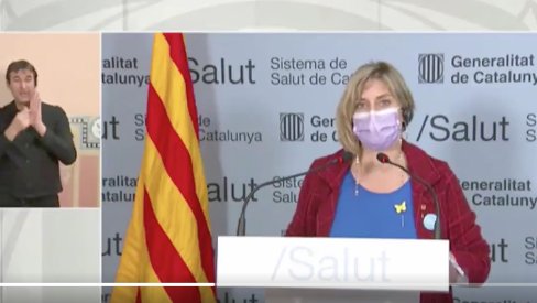 Alba Vergés, consellera de Salut, durant la comparaixença d'aquest dijous