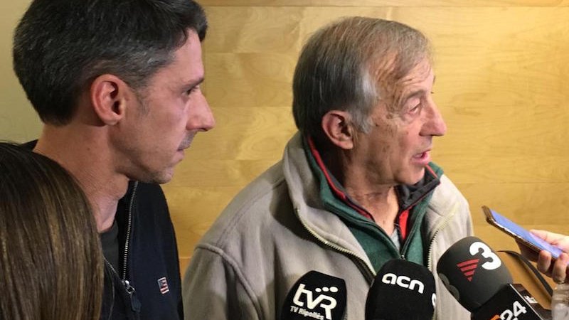 Lluís Bassaganya i Alejandro Cuadrador han atès als mitjans de comunicació després del judici