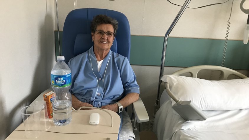 La Maria, una de les pacients que està essent tractada de coronavirus al centre